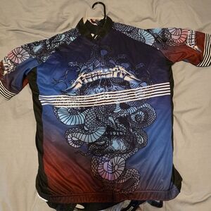 Stylish Blue and Red Graphic Men's Jersey